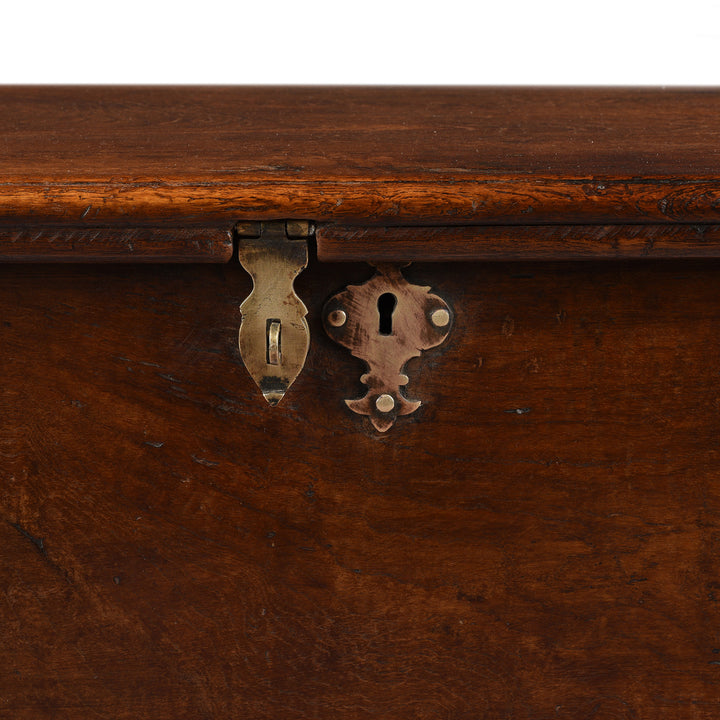 Latch Detail From Antique Brass Bound Military Chest From Rajasthan - 19th Century | Indigo Antiques