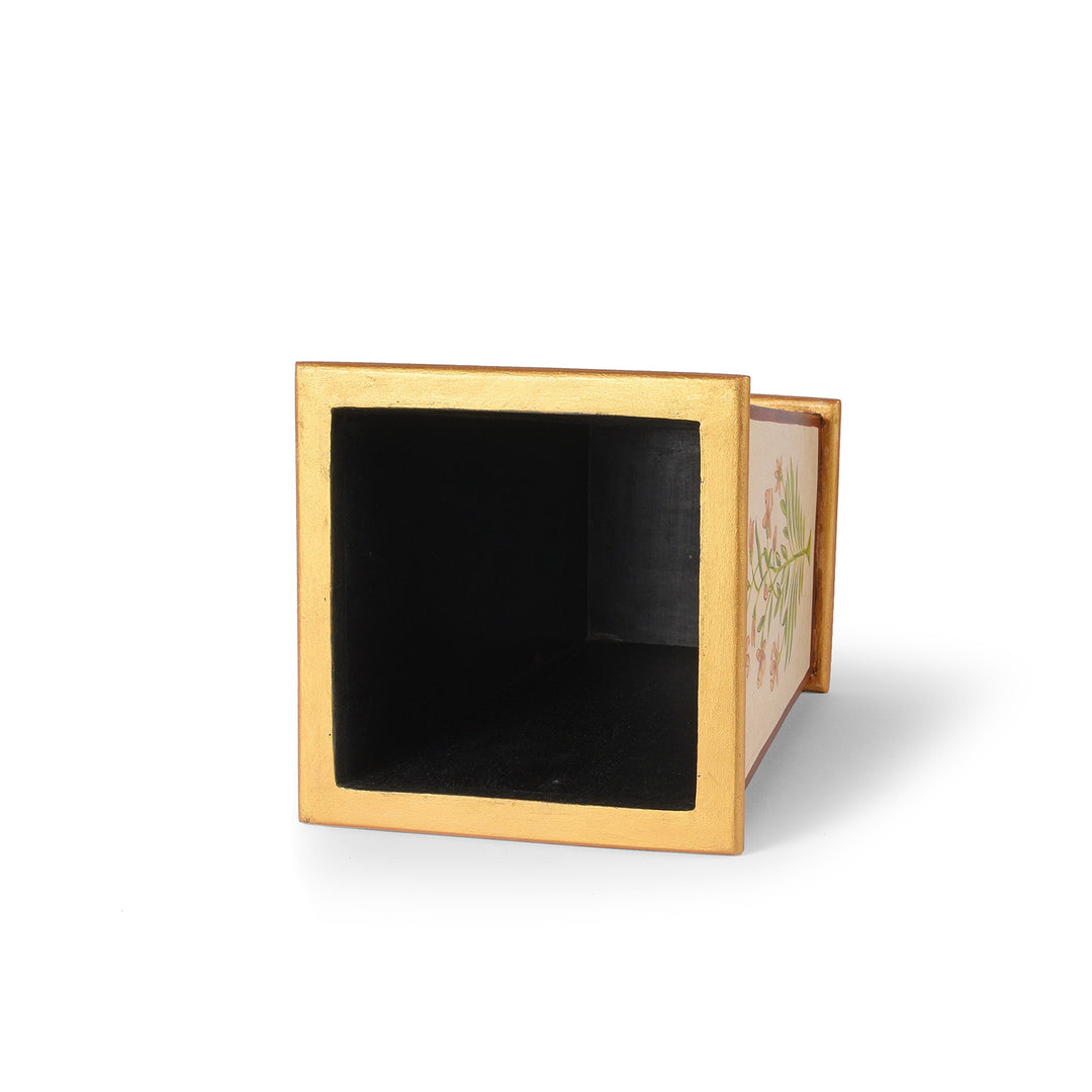 Medium Painted Mughal Flower Wastepaper Bins | Indigo Antiques