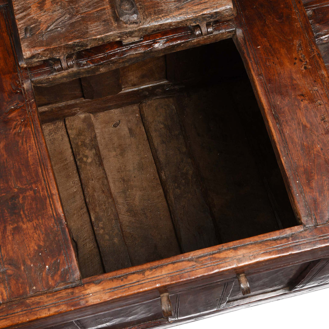 Interior Of Teak Stick Chest From Banswara Tribal Area - 19thC | Indigo Antiques