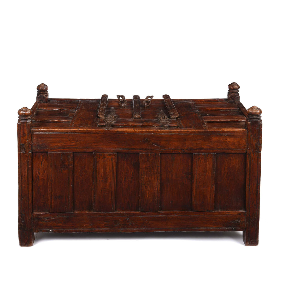 Back Of Teak Stick Chest From Banswara Tribal Area - 19thC | Indigo Antiques