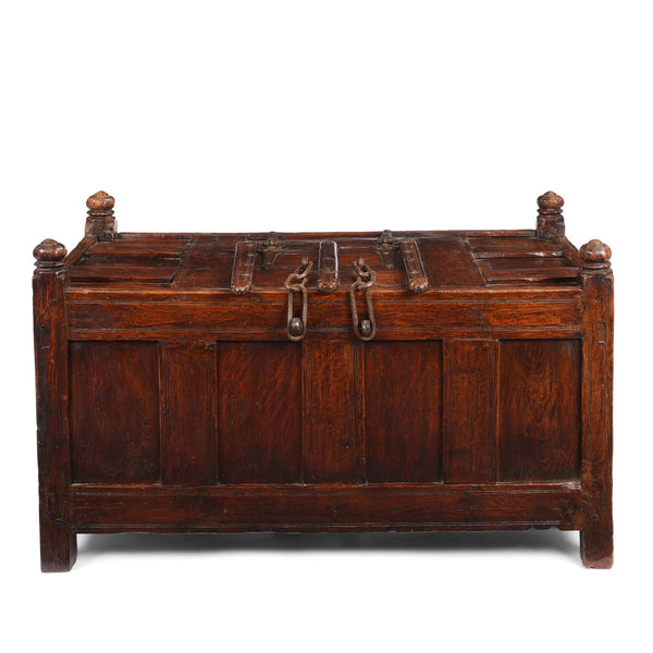 Teak Stick Chest From Banswara Tribal Area - 19thC