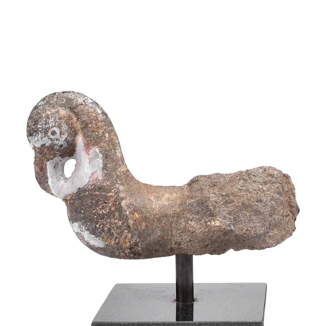 Reverse Of Stone Parrot Turban Hanger From Dungapur - 19thC | Indigo Antiques