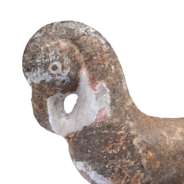 Detail From Stone Parrot Turban Hanger From Dungapur - 19thC | Indigo Antiques