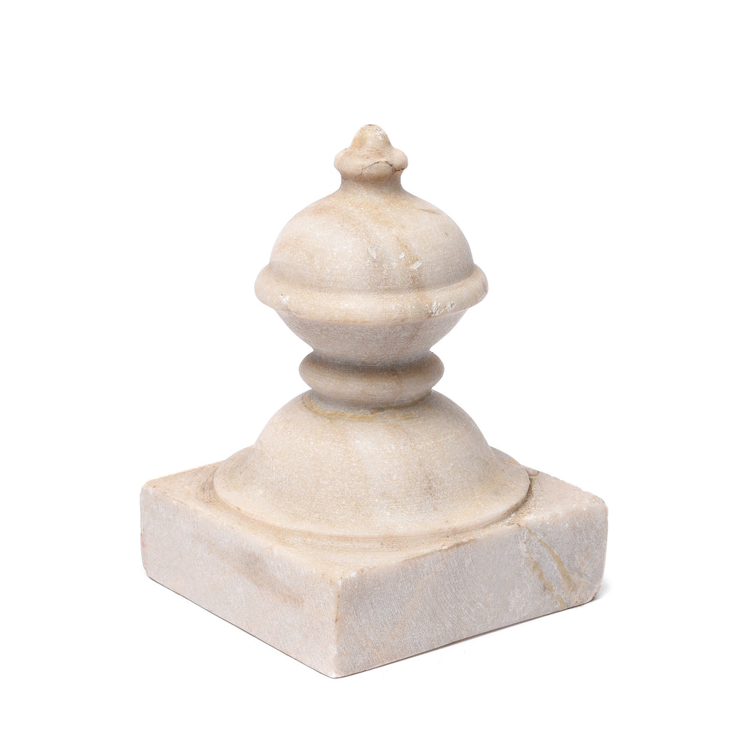 Hand Carved Marble Mughal Style Paperweight | Indigo Antiques