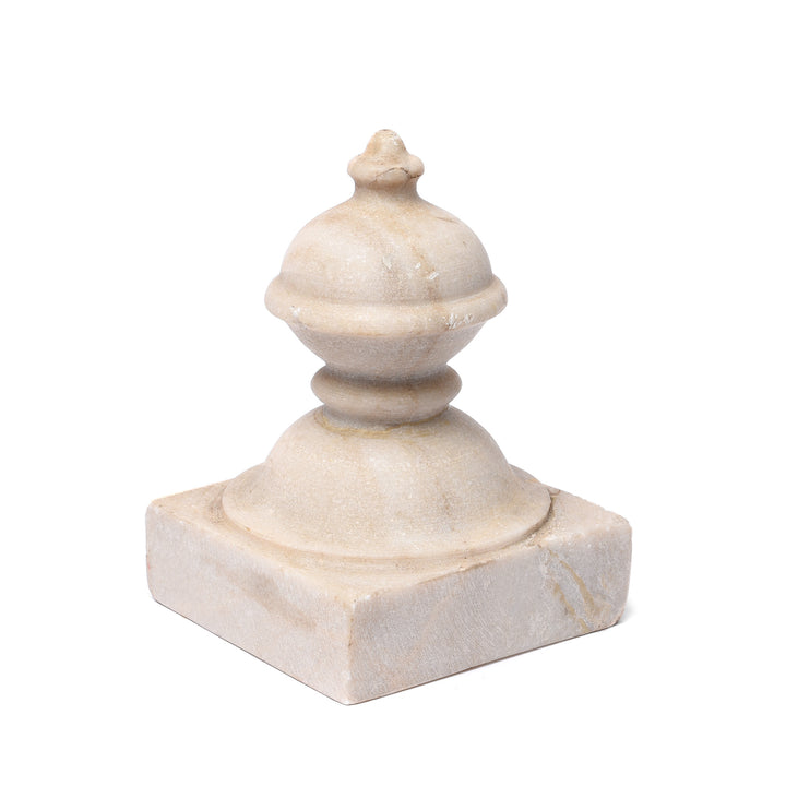 Hand Carved Marble Mughal Style Paperweight | Indigo Antiques