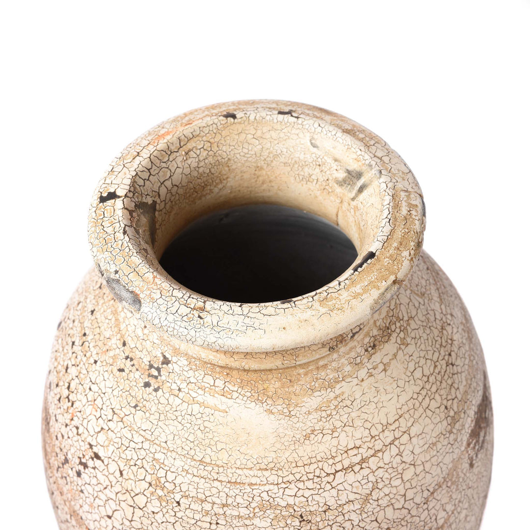 Top Down View Of Vintage Milk Pot From Himachal Pradesh | Indigo Antiques