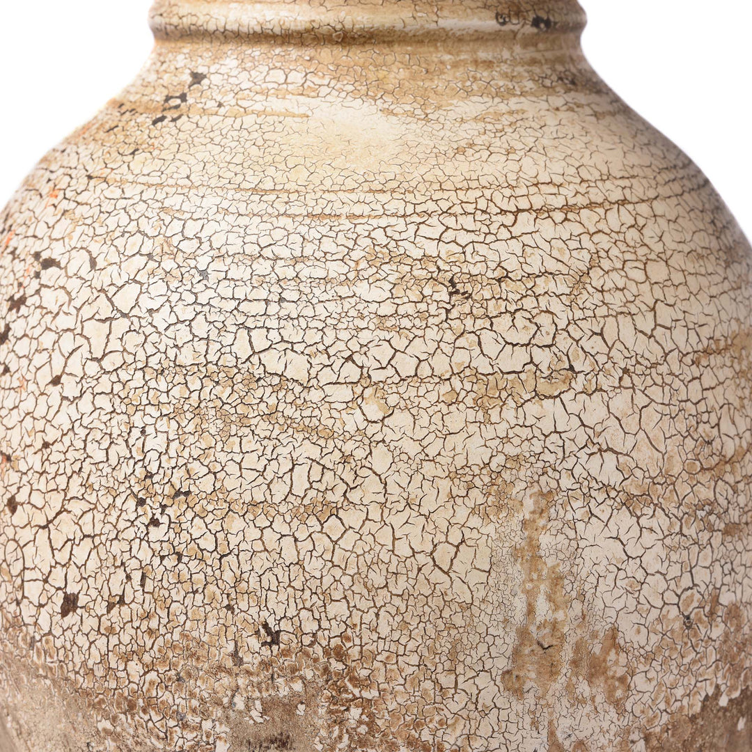 Distressed Detail From Vintage Milk Pot From Himachal Pradesh | Indigo Antiques