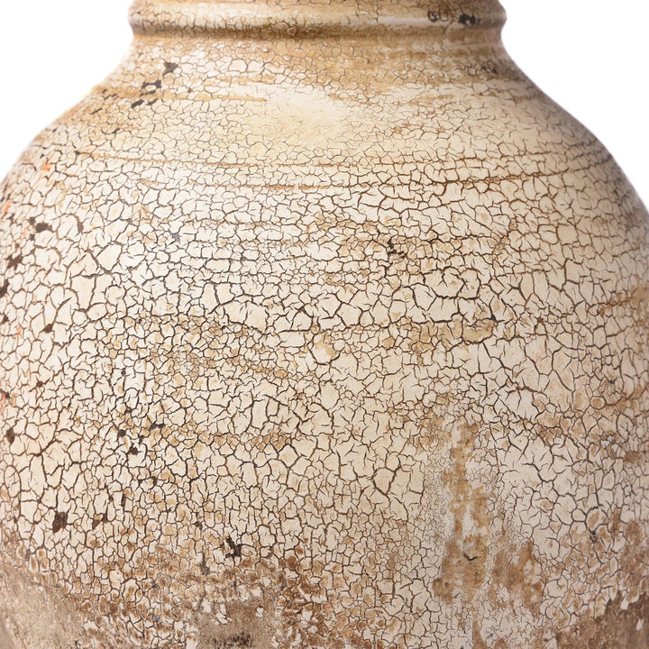 Distressed Detail From Vintage Milk Pot From Himachal Pradesh | Indigo Antiques