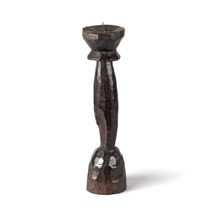 Teak Tribal Candlestick from Banswara - 19thC | Indigo Antiques