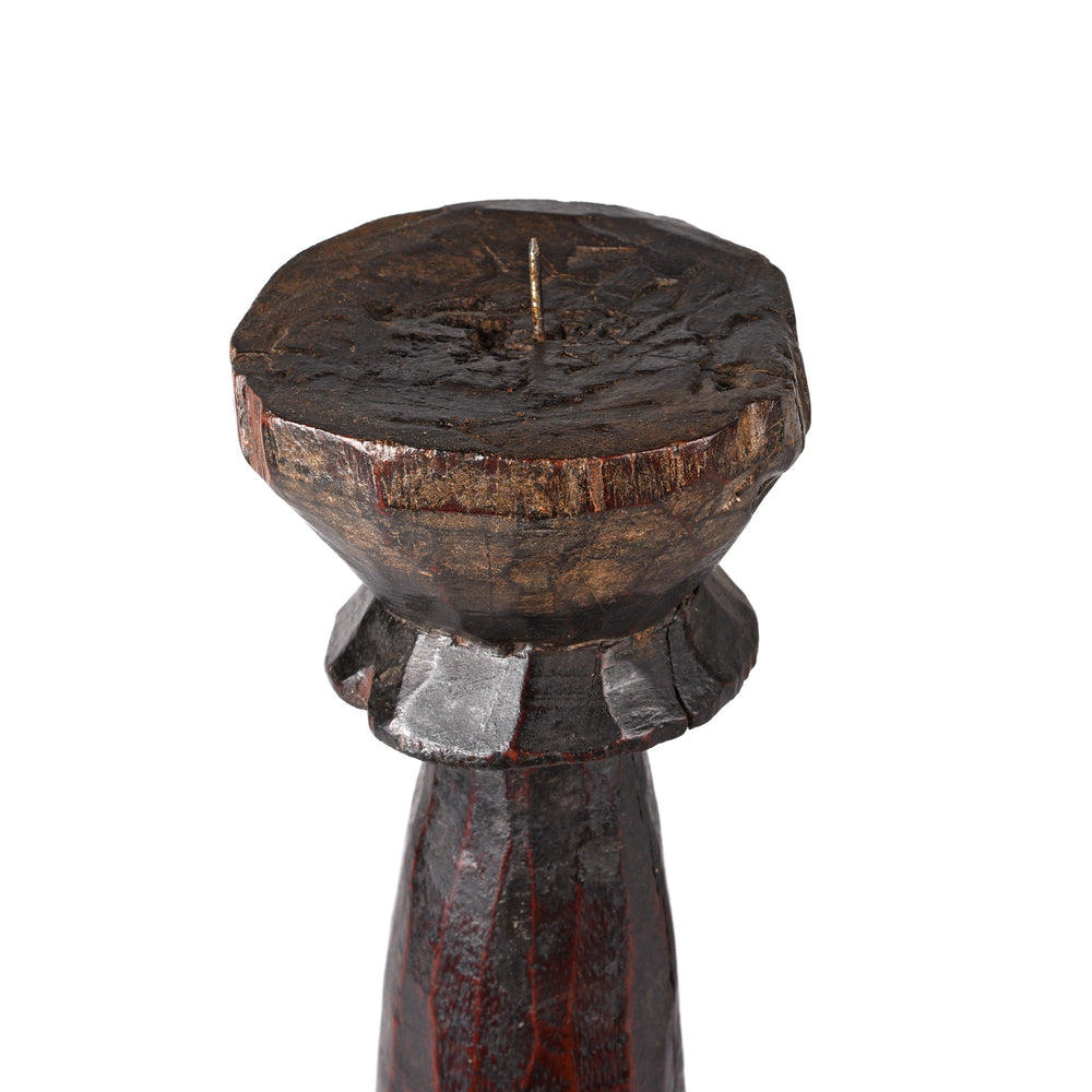 Detail From Teak Tribal Candlestick from Banswara - 19thC | Indigo Antiques