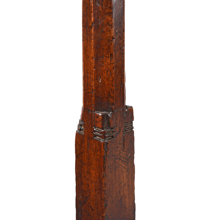 Candle Stick Detail From Teak Tribal Candlestick from Banswara - 19thC | Indigo Antiques