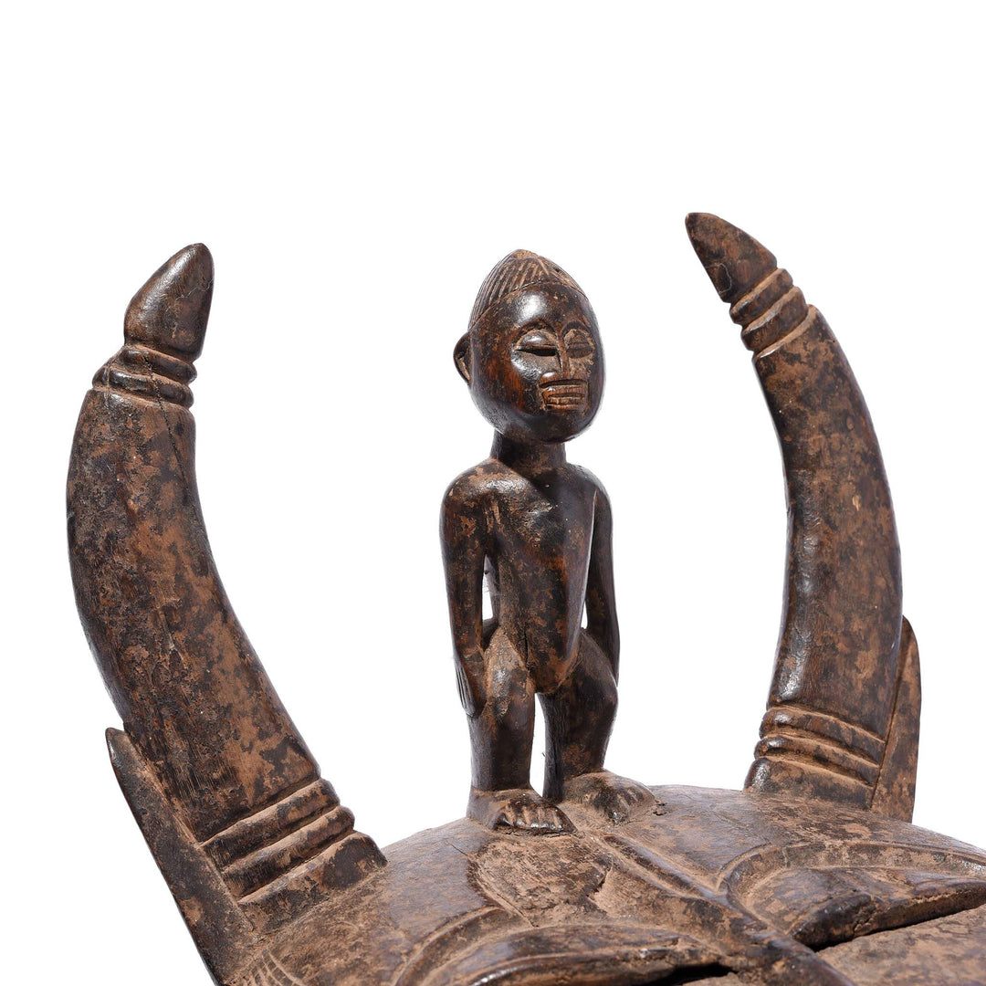 Figure Detail From Carved Senufo Helmet Mask - Ca 100 Yrs Old | Indigo Antiques