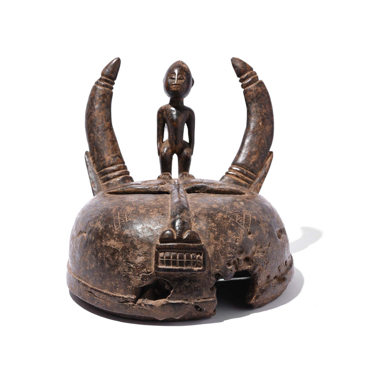 View Of Carved Senufo Helmet Mask - Ca 100 Yrs Old | Indigo Antiques