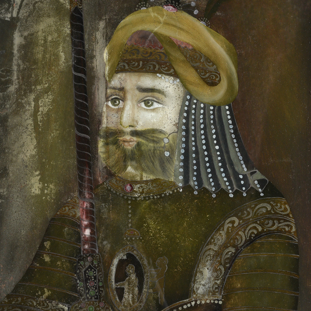 Old Reverse Glass Painting - Circa 1940's | Indigo Antiques