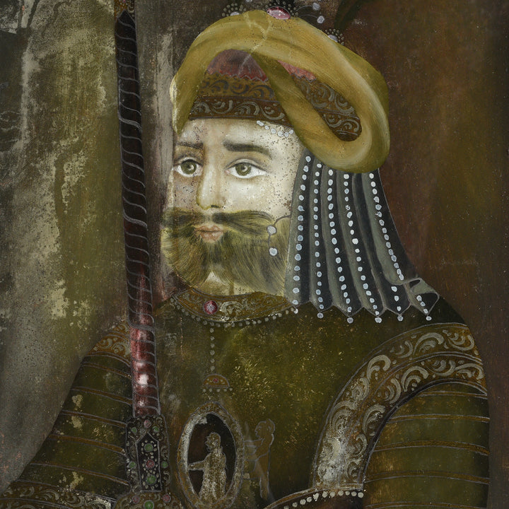 Old Reverse Glass Painting - Circa 1940's | Indigo Antiques