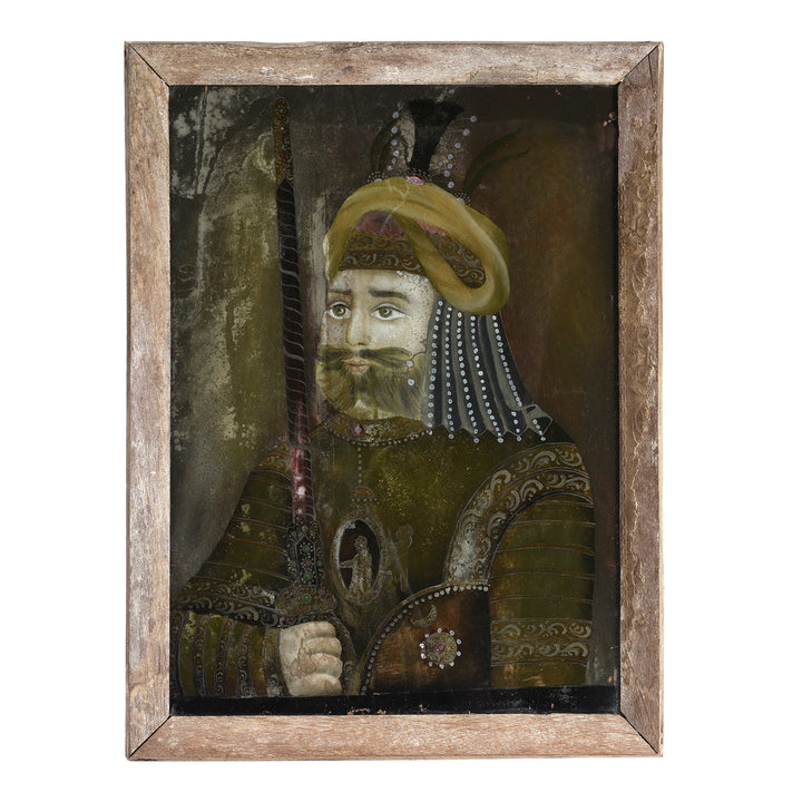 Old Reverse Glass Painting - Circa 1940's | Indigo Antiques