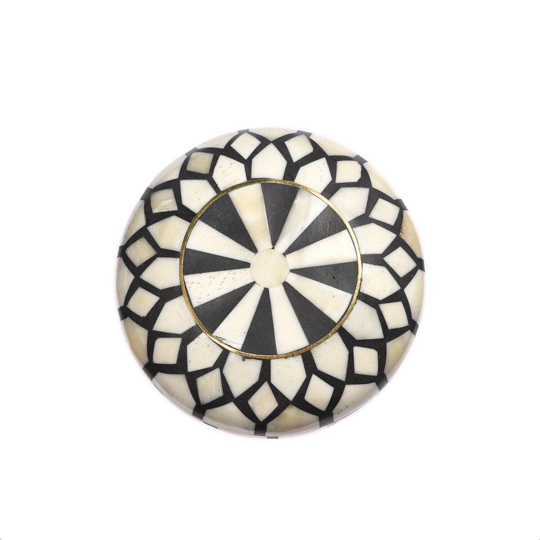 Bone Inlay & Brass Mughal Style Box | Indigo Antiques