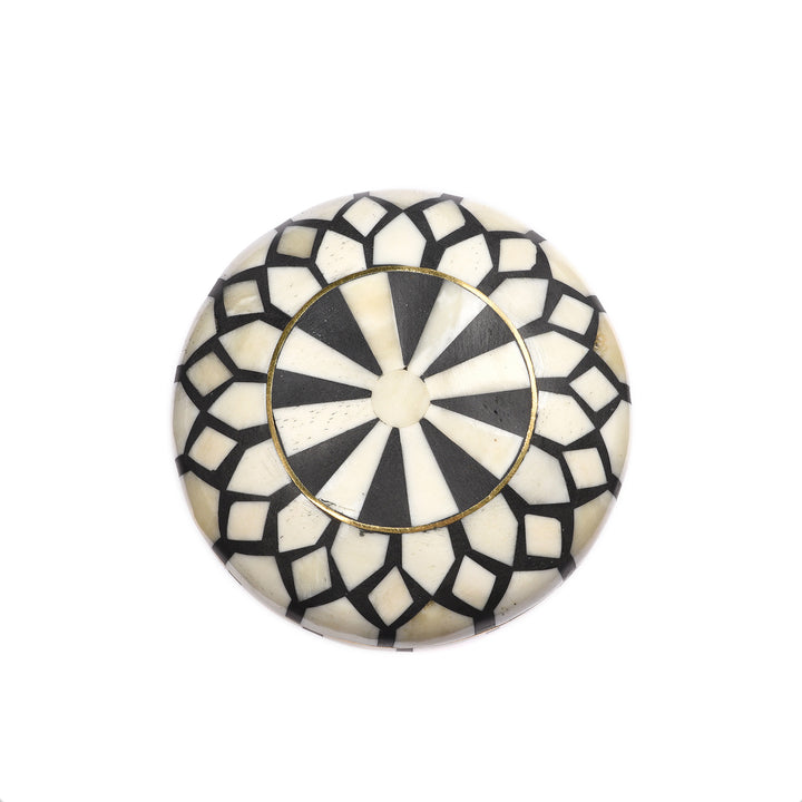 Bone Inlay & Brass Mughal Style Box | Indigo Antiques