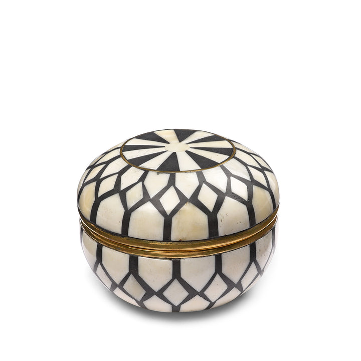 Bone Inlay & Brass Mughal Style Box | Indigo Antiques