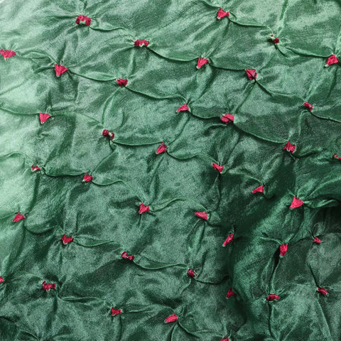 Silk Scarf - Emerald Bandhani From Rajasthan