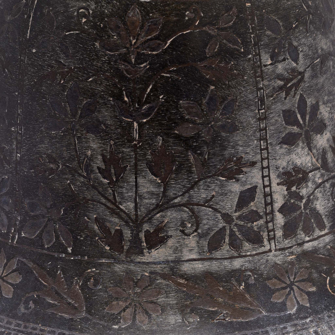 Detail From Antique Bidri Hookah Base From India - 19Thc | INDIGO ANTIQUES