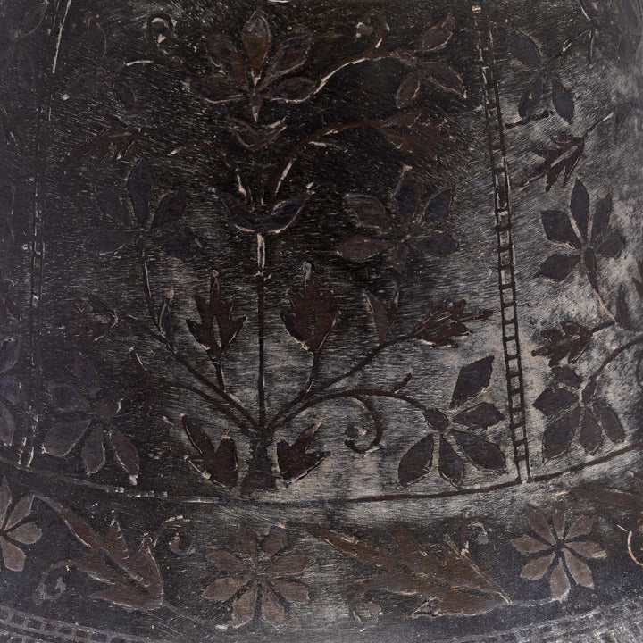 Detail From Antique Bidri Hookah Base From India - 19Thc | INDIGO ANTIQUES