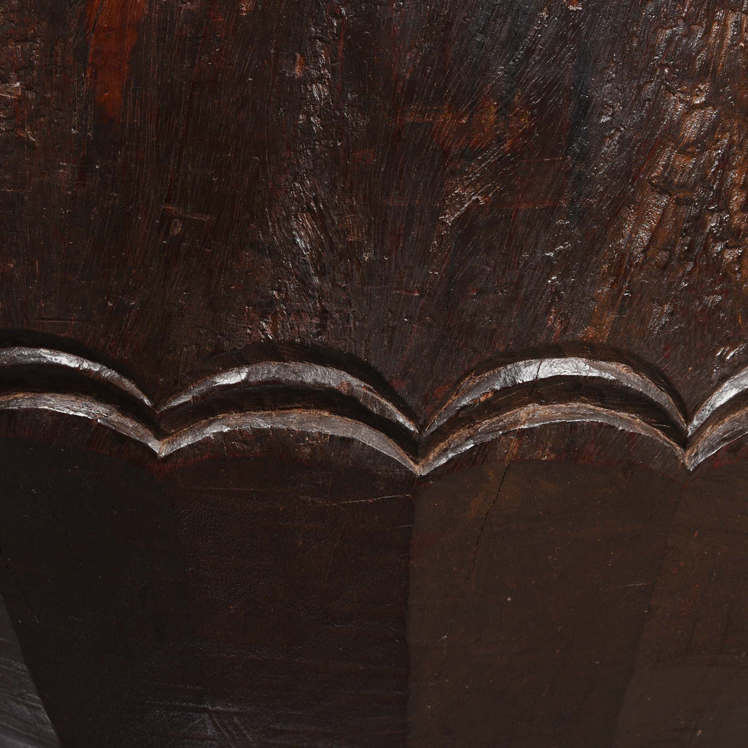 Detail From Grain Mortar from the Himalayas - 19thC | Indigo Antiques