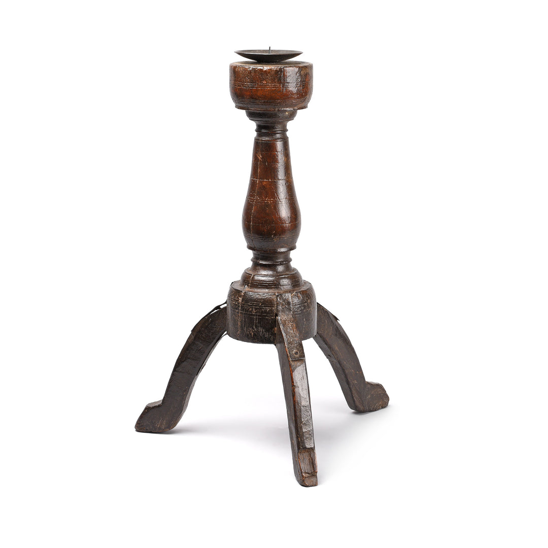 Teak Tribal Candlestick from Banswara - 19thC | Indigo Antiques