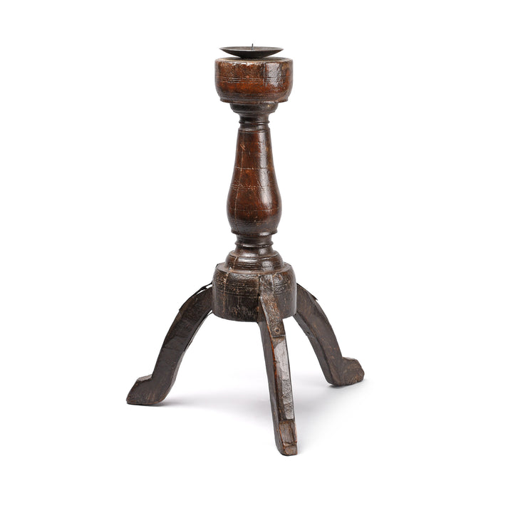 Teak Tribal Candlestick from Banswara - 19thC | Indigo Antiques