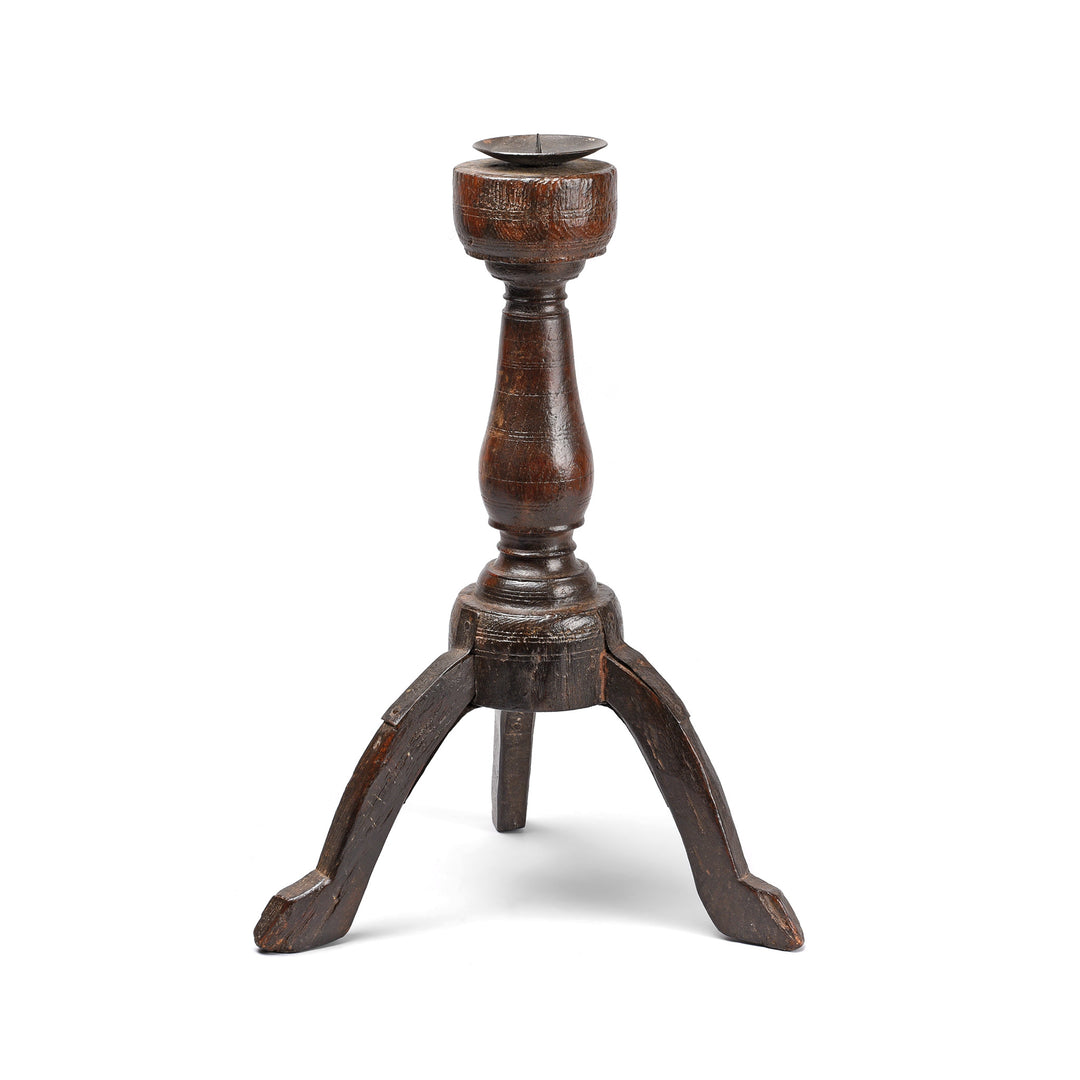 Teak Tribal Candlestick from Banswara - 19thC | Indigo Antiques