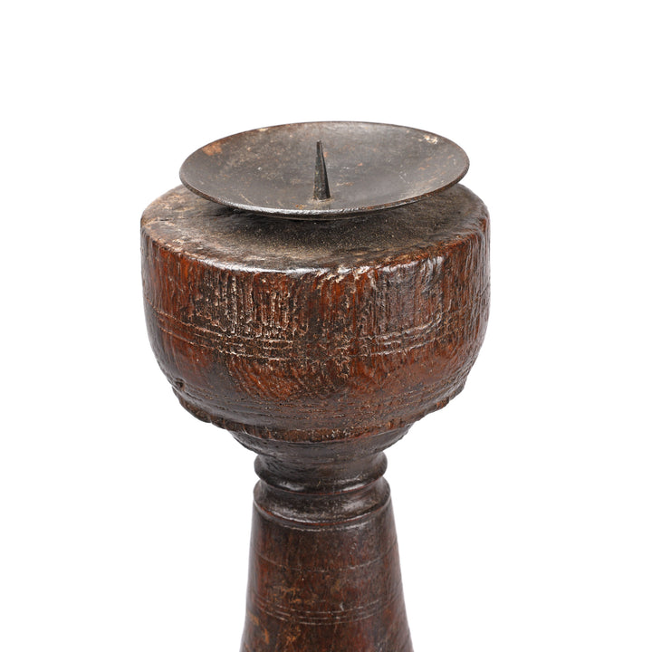 Spike Detail From Teak Tribal Candlestick from Banswara - 19thC | Indigo Antiques