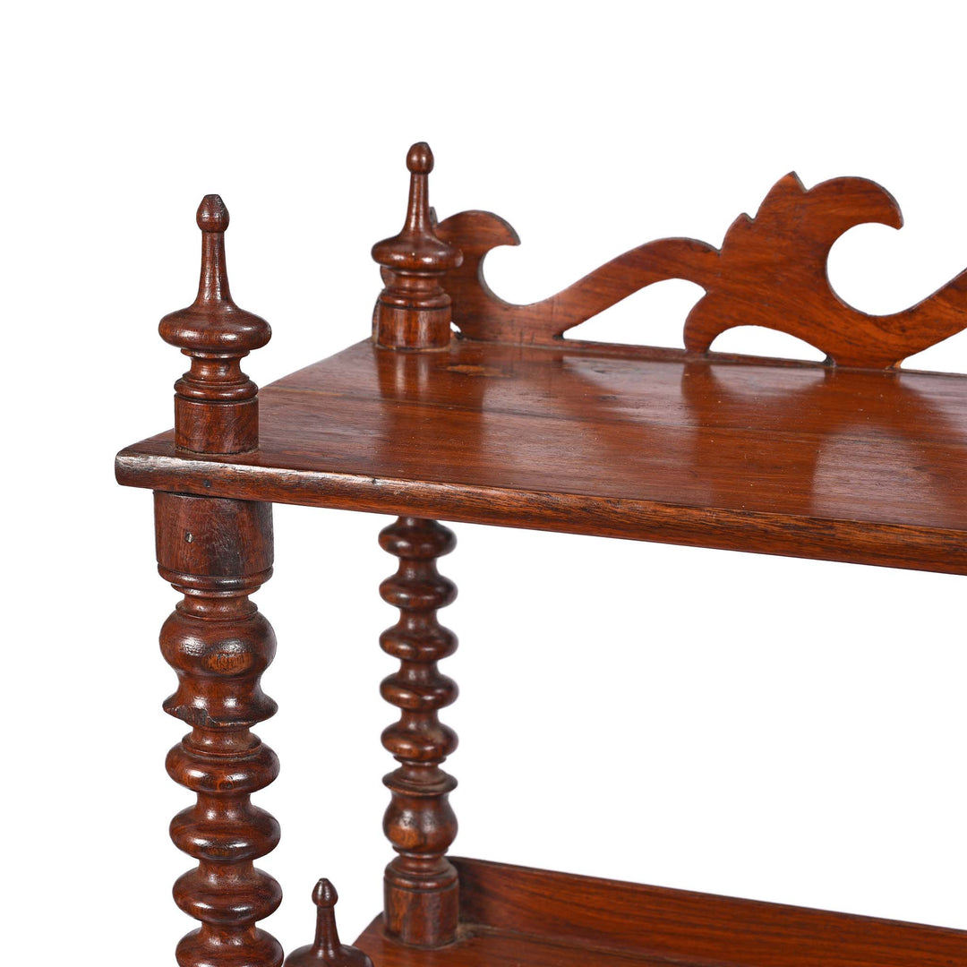 Corner Detail From Bobbin Shelf from Gujarat - 19thC | Indigo Antiques