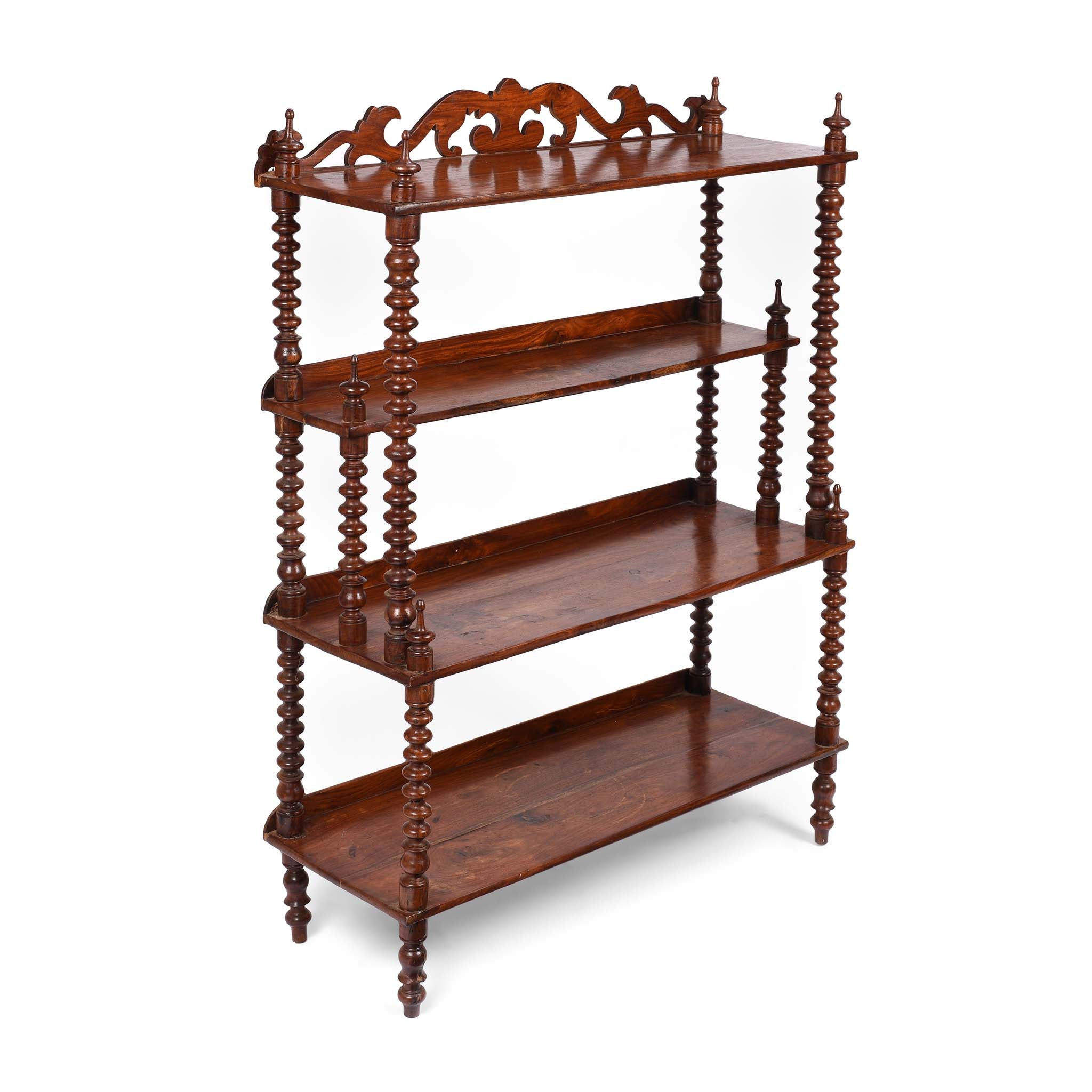 Corner View Of Bobbin Shelf from Gujarat - 19thC | Indigo Antiques