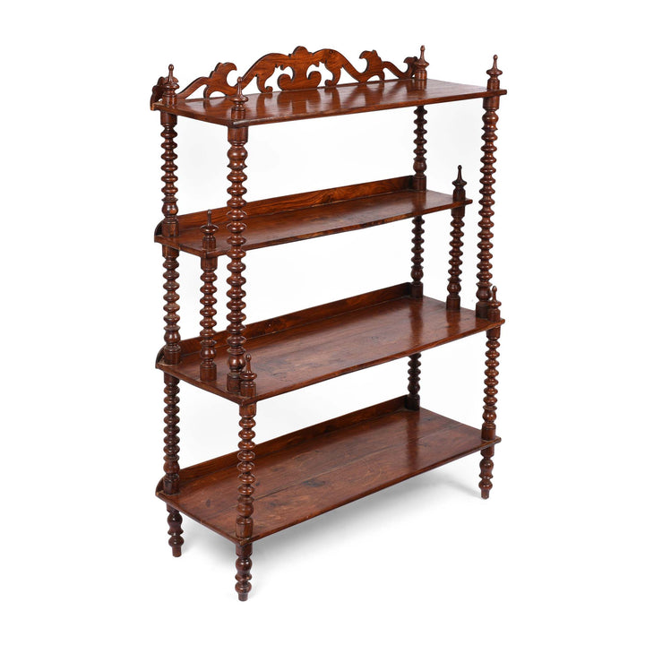 Corner View Of Bobbin Shelf from Gujarat - 19thC | Indigo Antiques
