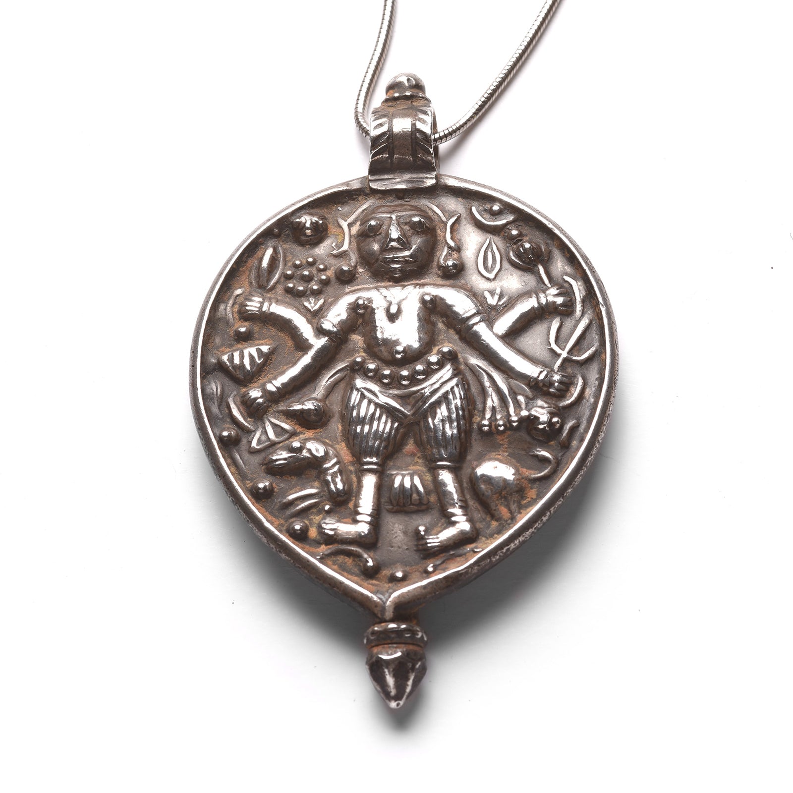 Old Tribal Silver Amulet - from Rajasthan - 19thC | Indigo Antiques