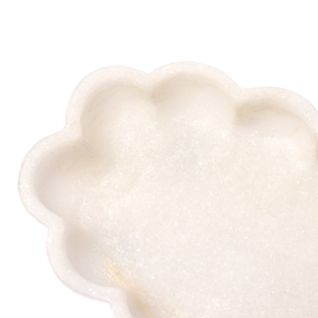 Hand Carved Marble Soap Dish - Fluted Design | Indigo Antiques