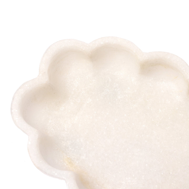 Hand Carved Marble Soap Dish - Fluted Design | Indigo Antiques