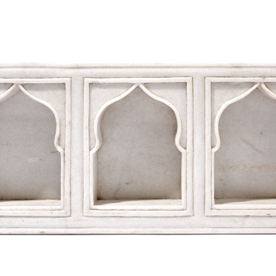 Detail From Marble Lamp Niche (Multi) - Mughal Style | INDIGO ANTIQUES