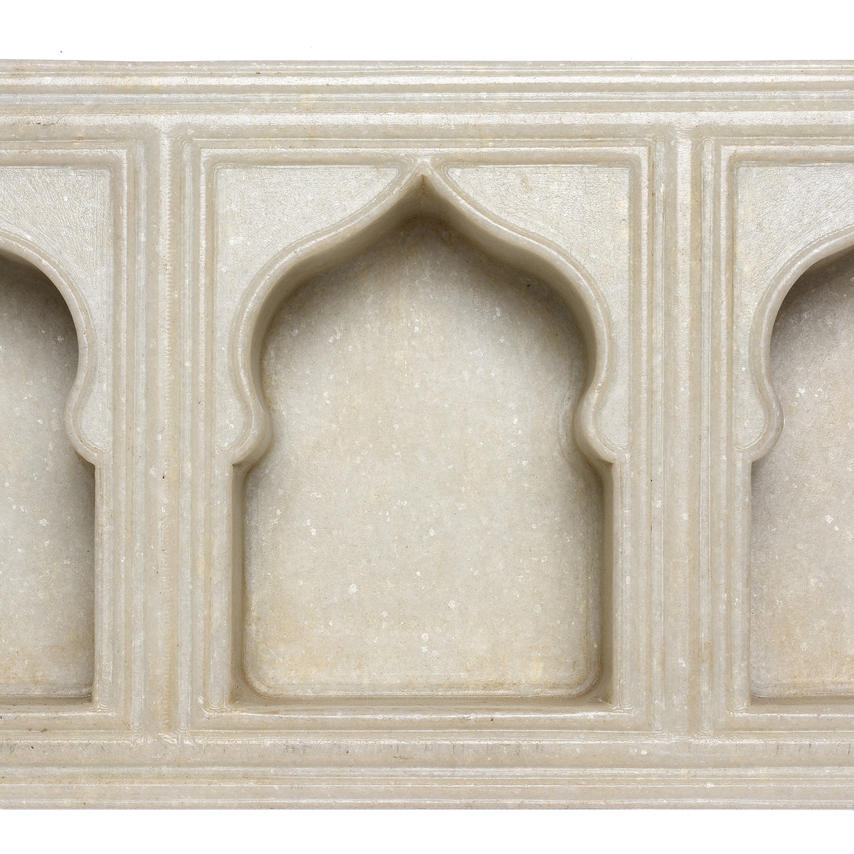 Detail From White Marble Lamp Niche (Triple) - Mughal Style | Indigo Antiques