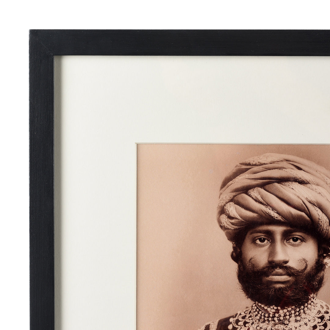 Frame Detail From Framed Photo of Sir Wahji Bahadur | Indigo Antiques