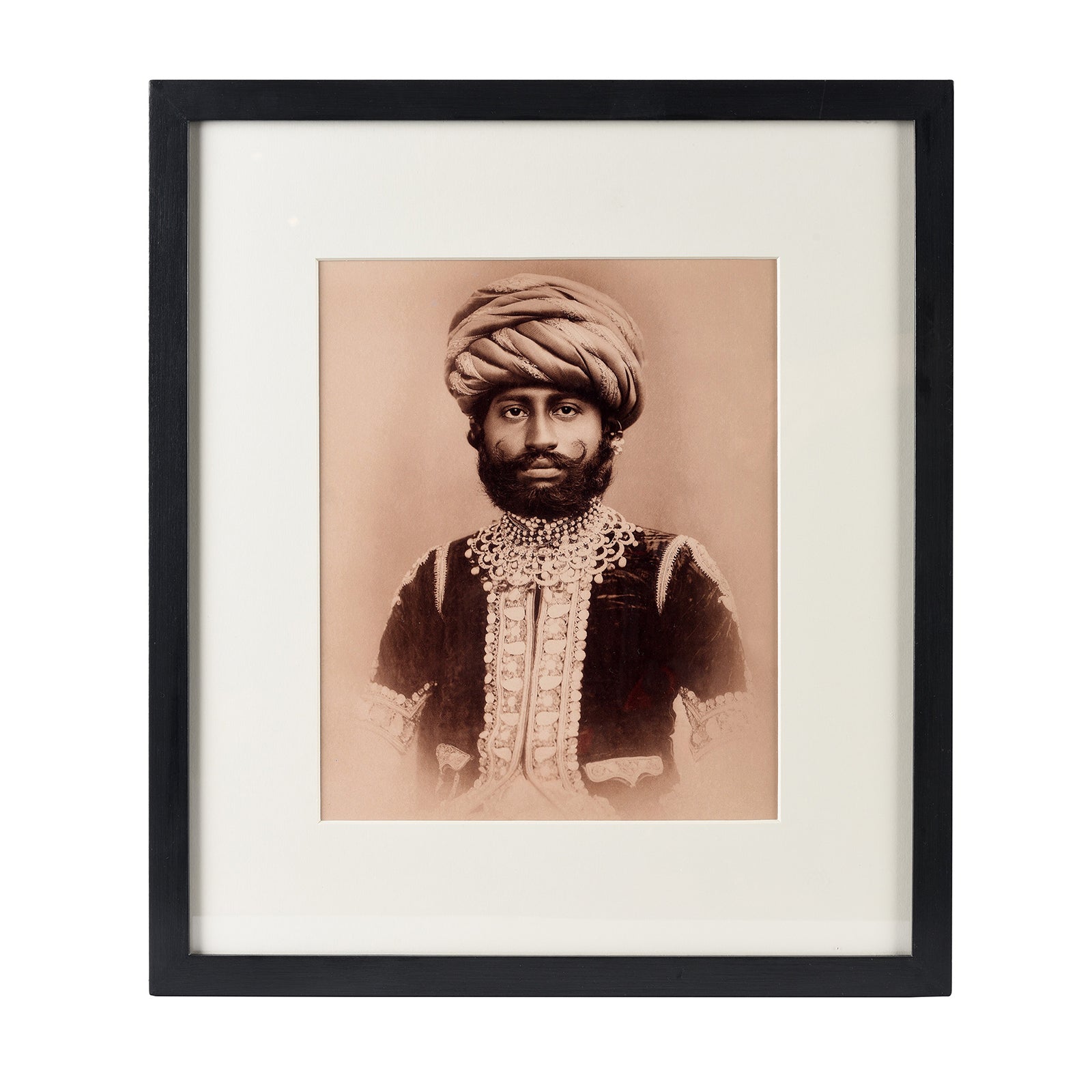 Framed Photo of Sir Wahji Bahadur | Indigo Antiques