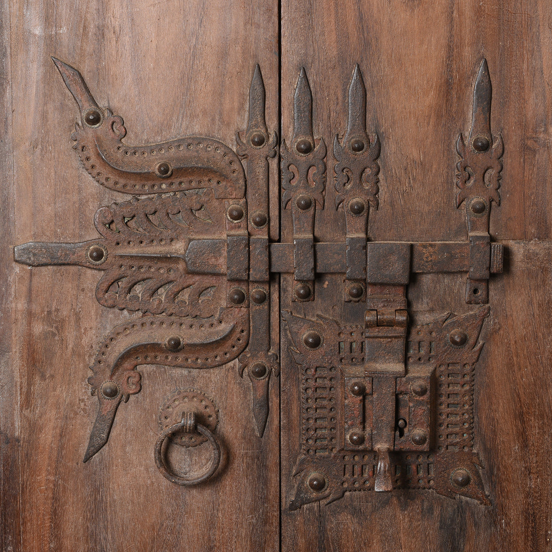 Old Kerala Door With Ornate Iron Lock 19thC | Indigo Antiques