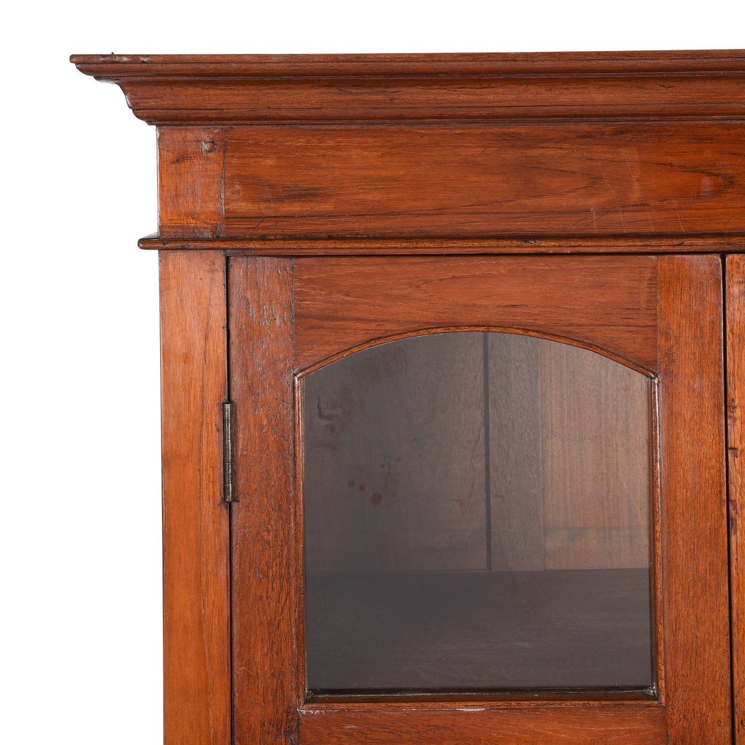 Corner Detail From Anglo Indian Glazed Book Cabinet - Ca 1930 | Indigo Antiques