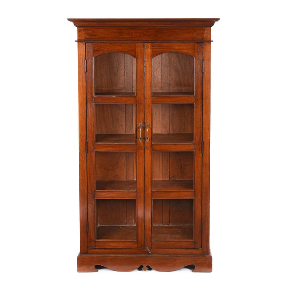 Anglo Indian Glazed Book Cabinet - Ca 1930