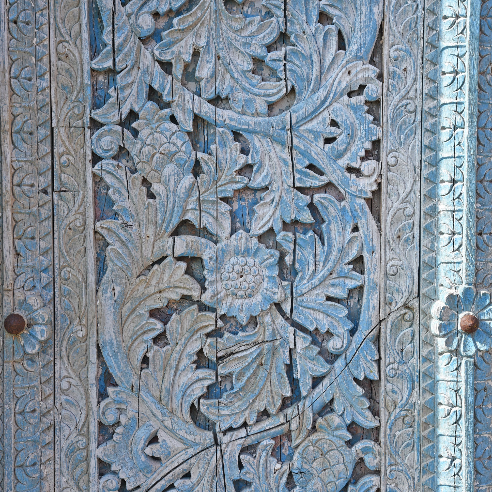 Carved Teak Doors & Frame - 19thC | INDIGO ANTIQUES