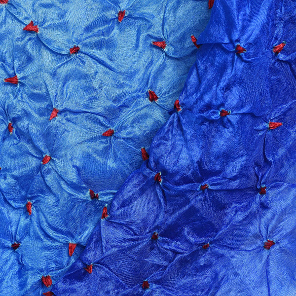 Silk Scarf - Sky Blue Bandhani From Rajasthan