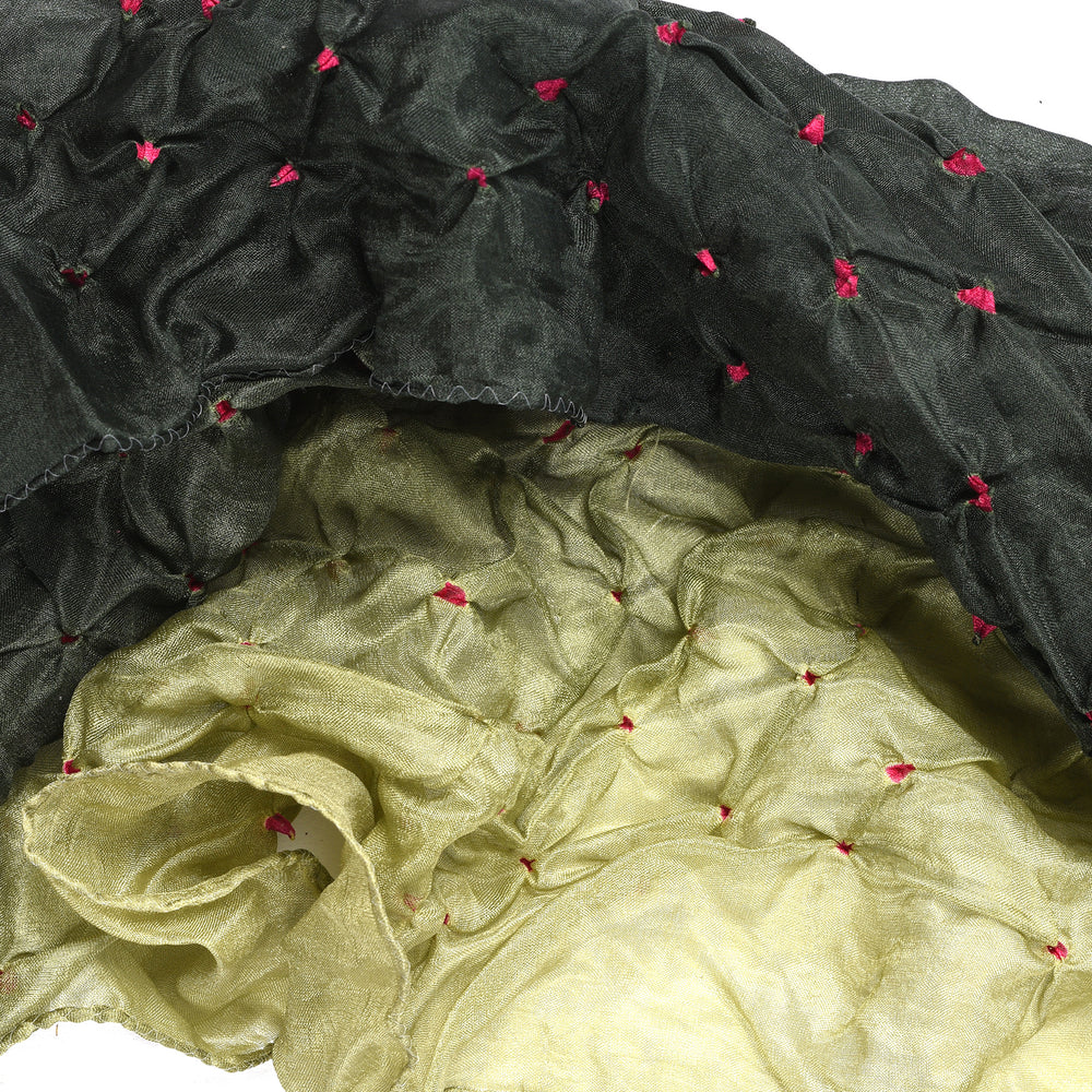 Silk Scarf - Bandhani - Juniper with Berry Dot | Indigo Antiques