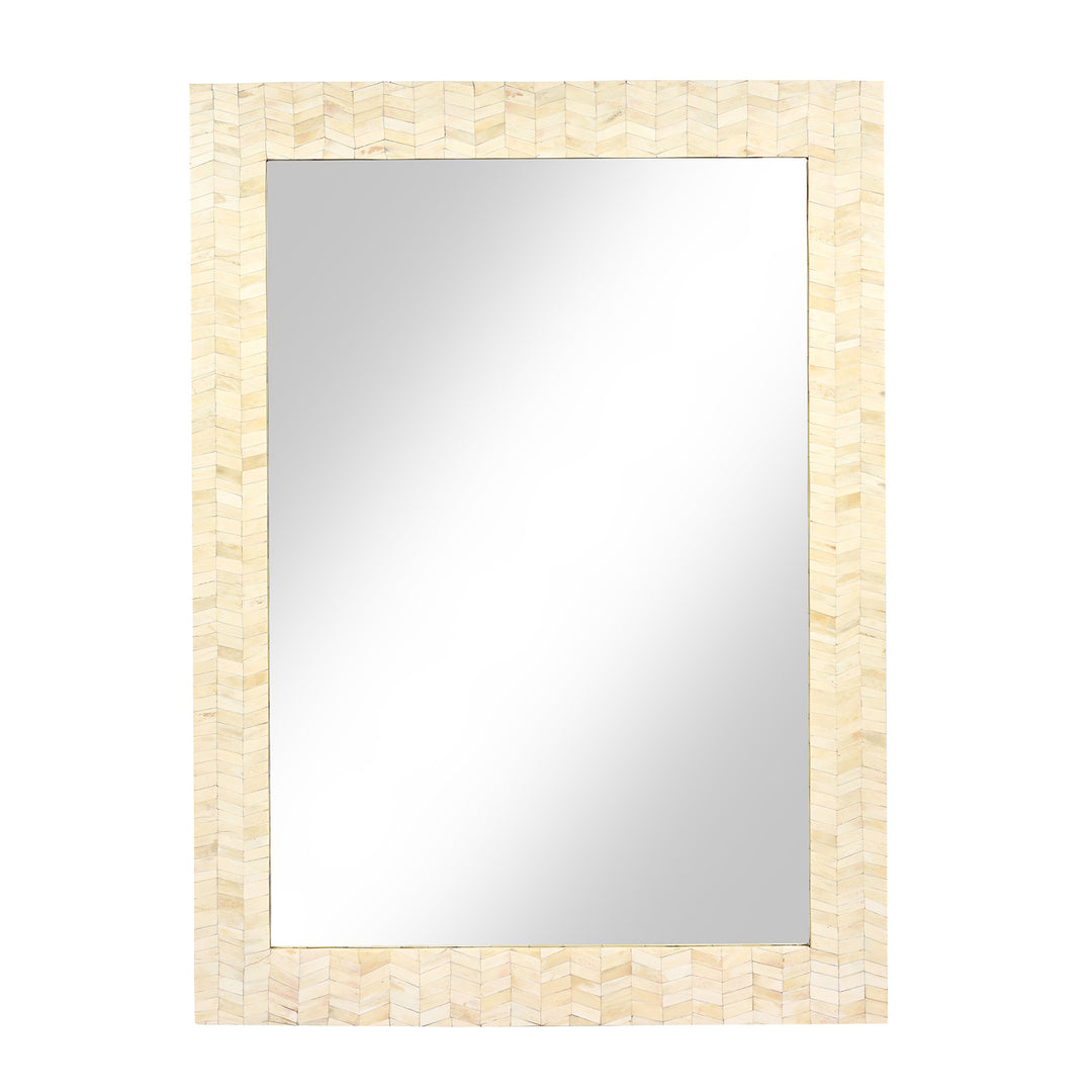 Camel Bone Inlaid Mirror Frame from Rajasthan | INDIGO ANTIQUES