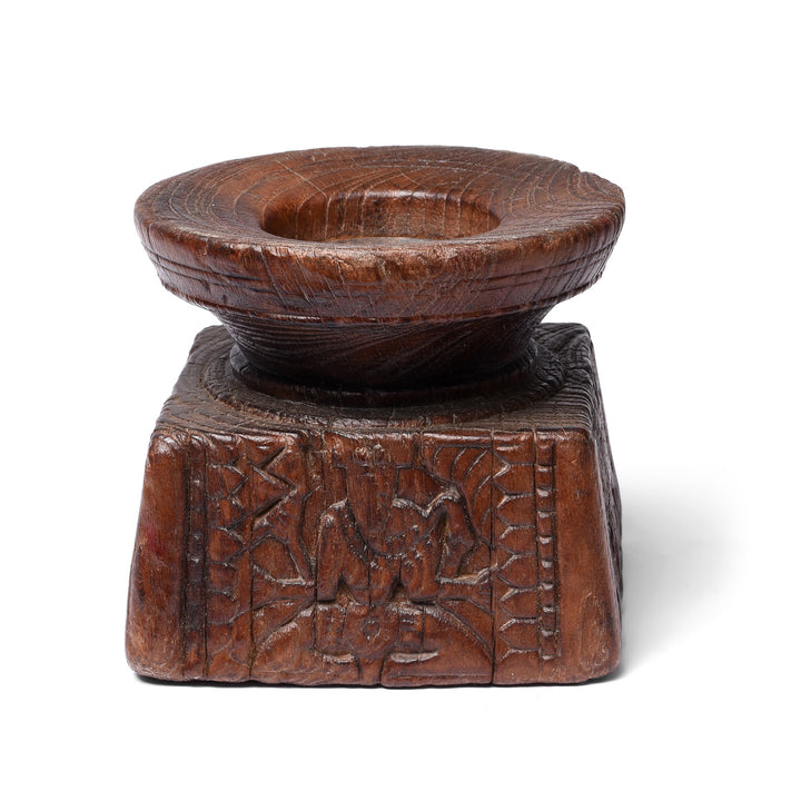 Candle stand Made From Old Indian Teak Seed Drill - 19thC | Indigo Antiques