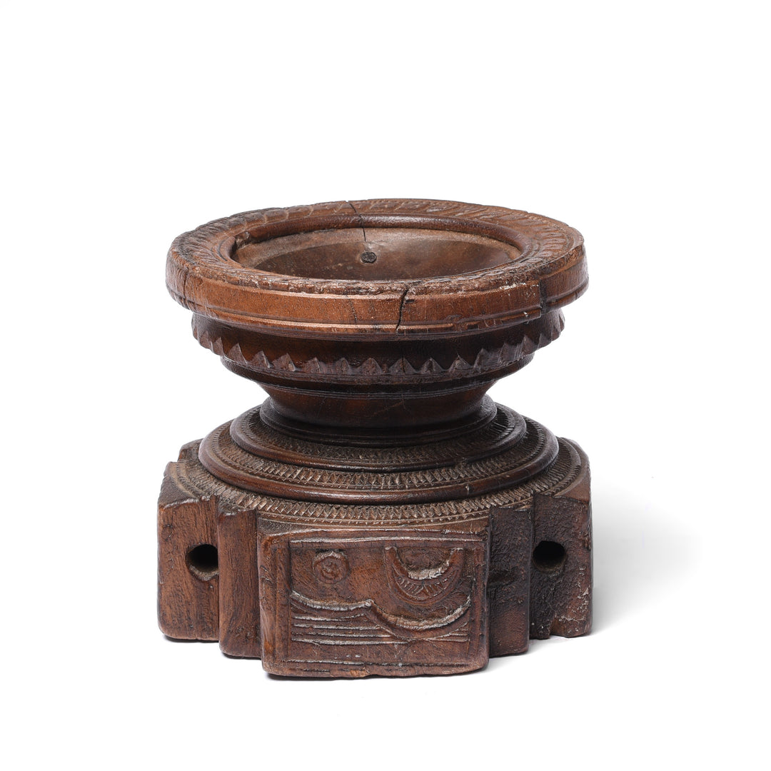 Candle stand Made From Old Indian Rosewood Seed Drill - 19thC | Indigo Antiques